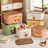Colorful cartoon storage box, children's desktop organizing box, multi-functional storage box, stackable details Picture
